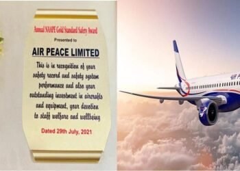 NAAPE Decorates Air Peace with Gold Standard Safety Award
