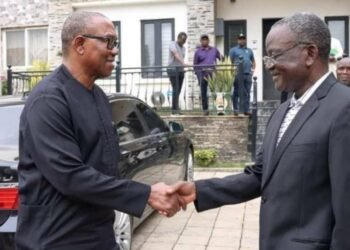 Gov Ortom of Benue,  Peter Obi meet behind closed doors