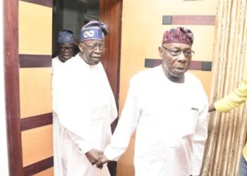 2023: Tinubu meets Obasanjo behind closed-doors in Ogun