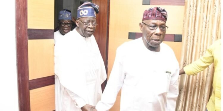 2023: Tinubu meets Obasanjo behind closed-doors in Ogun