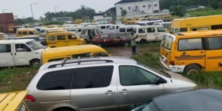 Lagos auctions 134 vehicles impounded for traffic offences
