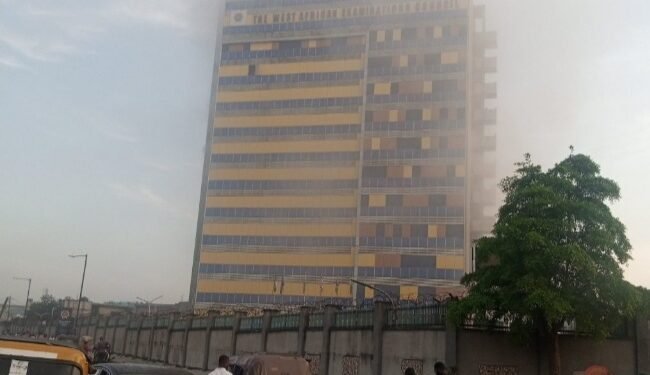 BREAKING: Fire guts Lagos WAEC office, many feared trapped