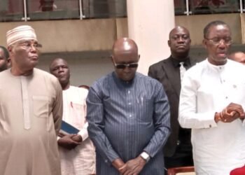 JUST IN: Atiku, Okowa meet CAN leaders