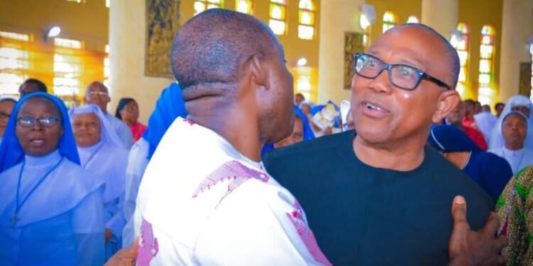 Soludo meets Obi in Awka, gives him a hug