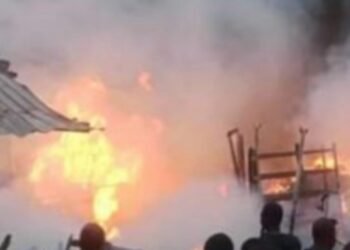 Fire guts shops in Onitsha market