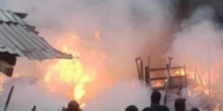 Fire guts shops in Onitsha market