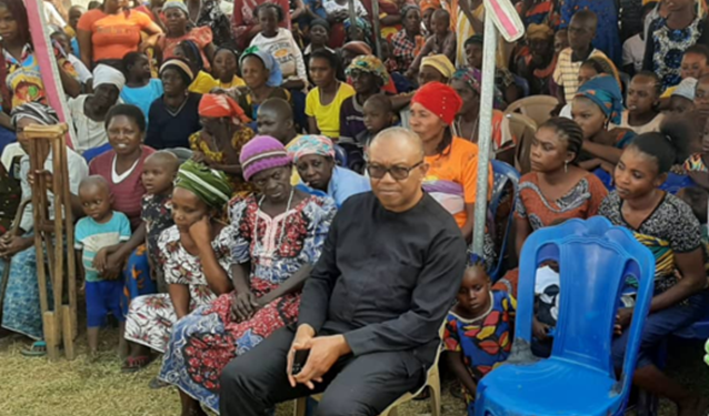 Peter Obi celebrates Christmas with Benue IDPs