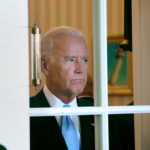 Biden looking out the window