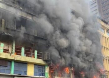 Fire guts parts of Balogun Market in Lagos