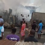 Fire razes shops at Lagos auto spare parts market