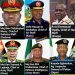 Profile of the Service Chiefs appointed by Tinubu