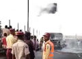 JUST IN: Diesel tanker explodes in Lagos