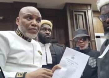Nnamdi Kanu files court motion seeking an order to “stay proceedings” in trial before Justice Omotosho